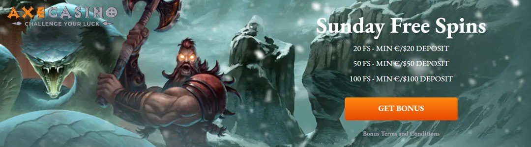 Axe Casino 50 Wager Free Spins