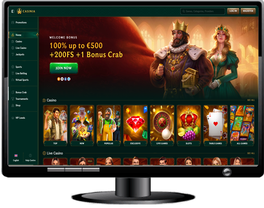 Casinia Casino Website