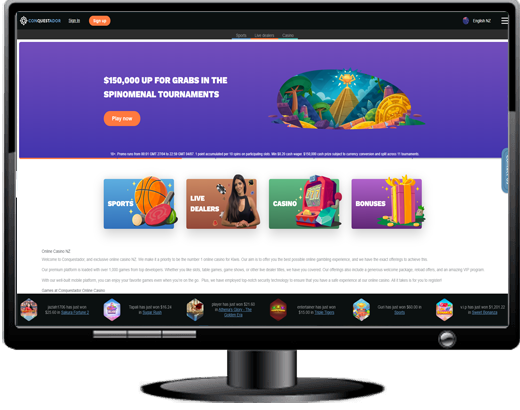 Conquestador Casino Website