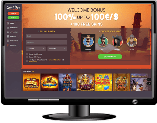 Gunsbet Casino Website