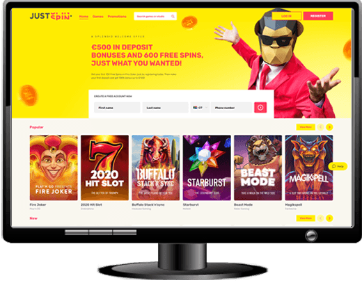 JustSpin Casino Website