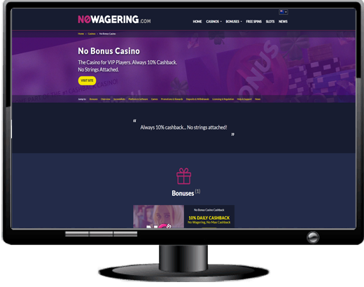 No Bonus Casino Website