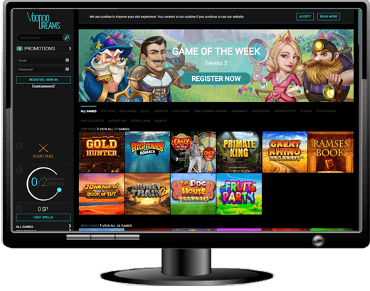 Voodoo Dreams Casino Website
